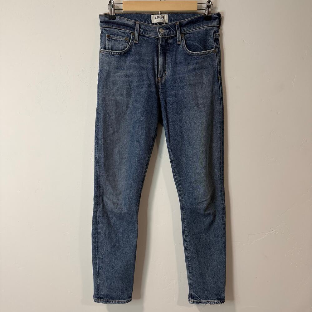 Agolde‎ Women's Toni Jeans Mid Rise Straight Organic Cotton Blue 25